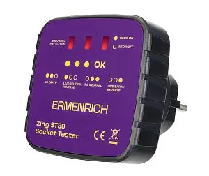фотография Тестер за захранващи контакти Ermenrich Zing ST30