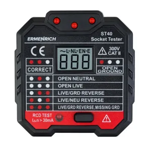 изображение Тестер за захранващи контакти Ermenrich Zing ST40