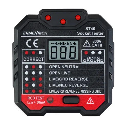 изображение Тестер за захранващи контакти Ermenrich Zing ST40, изображение 2