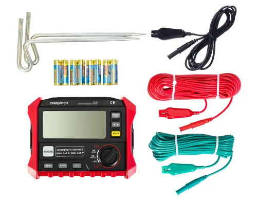 снимка Тестер за съпротивлението на заземяването Ermenrich Ping ET60, изображение 7