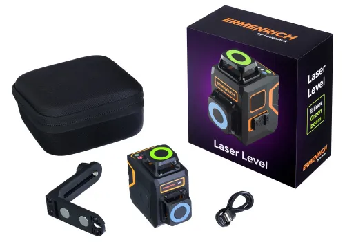 изображение Лазерен нивелир Ermenrich PRO LV40, черен, изображение 2