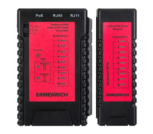 изображение Кабелен и PoE тестер Ermenrich NetGeeks NP10, изображение 3