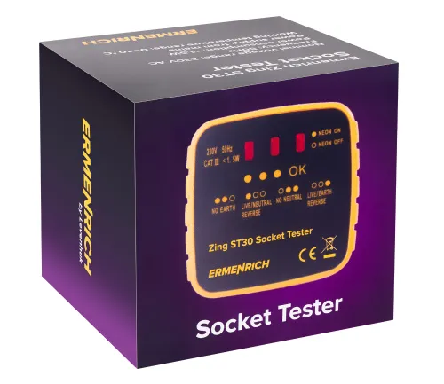 фотография Тестер за захранващи контакти Ermenrich Zing ST30, изображение 5