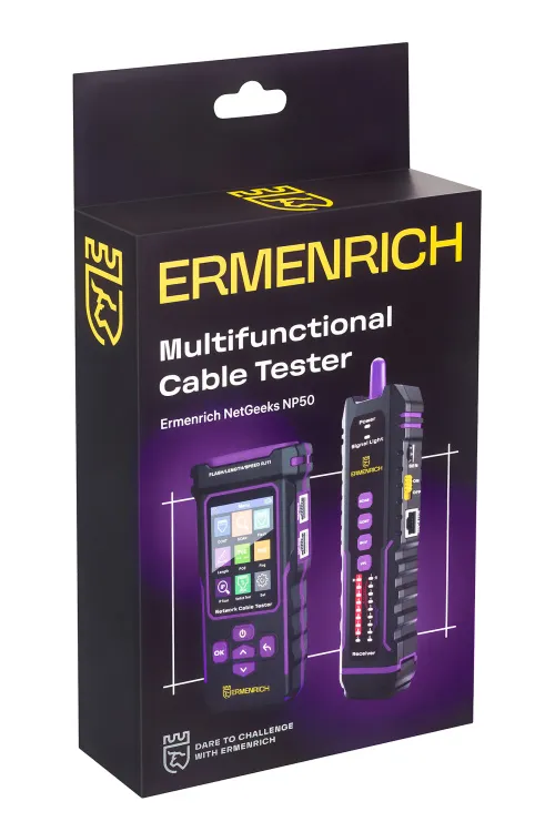 снимка Мултифункционален тестер за кабели Ermenrich NetGeeks NP50, изображение 13