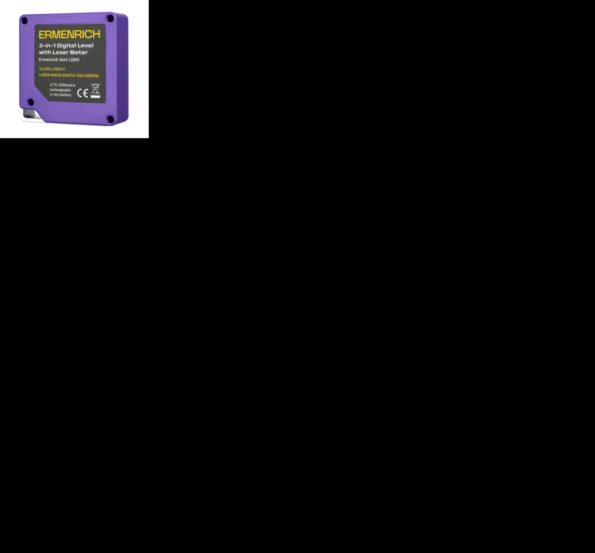 фотография Цифров нивелир с лазерен измерител 3 в 1 Ermenrich Verk LQ60, изображение 7