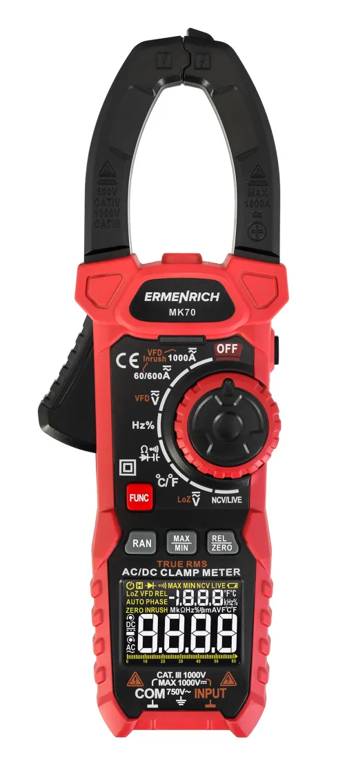 картинка Цифрови амперметър клещи Ermenrich Ping MK70, изображение 3